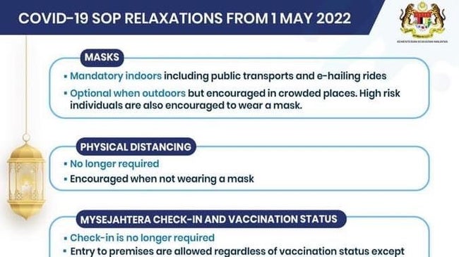 5月1日以降のコロナ対策＝マレーシア保健省発表