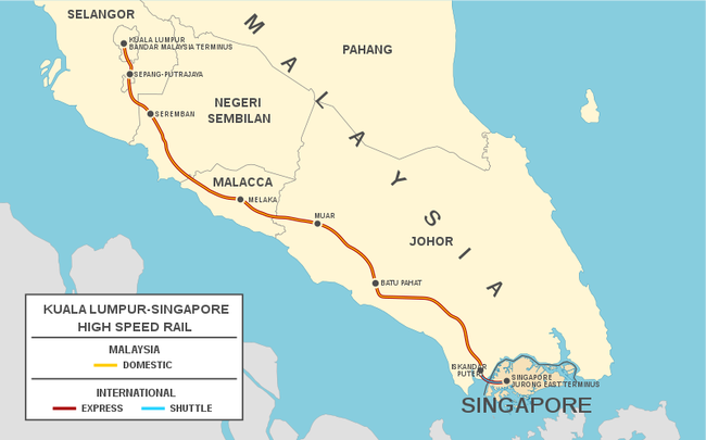 シンガポールとの高速鉄道計画、両国が中止で合意-2021/01/01