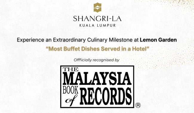 シャングリ・ラ・ホテル・クアラルンプール、ビュッフェ料理329品でマレーシア記録認定